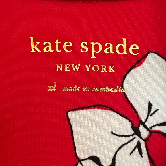 Kate Spade Winter Red Pajamas Button up Top and Bottom Buttery Soft - Picture 2 of 11